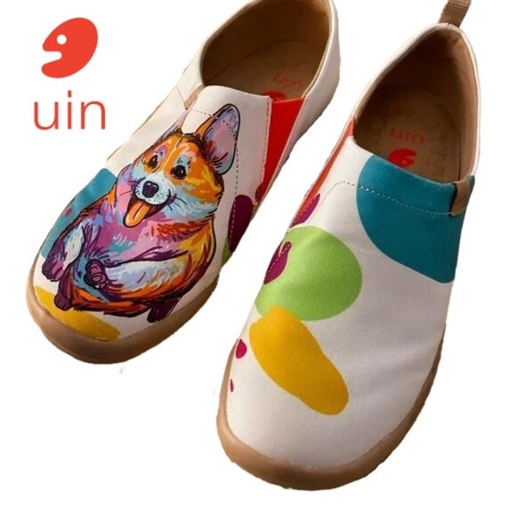UIN Shoes - UIN, Spanish Art Travel Shoes, "Wait for Me", Sz 7.5, EUC